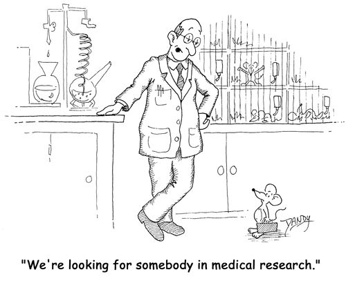 'We're looking for somebody in medical research.'