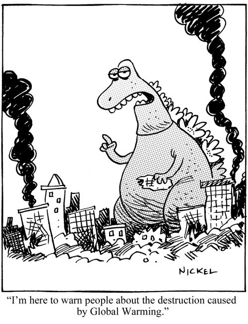 "I'm here to warn people about the destruction caused by Global Warming."