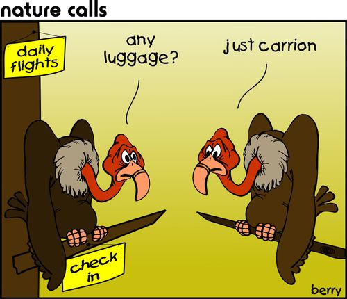 "Any luggage?"  "Just carrion."