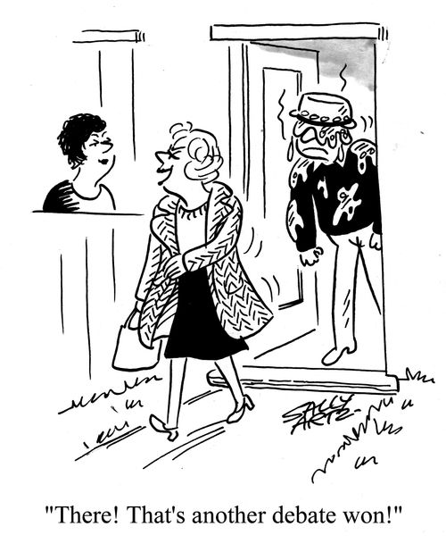 'There! That's another debate won!'