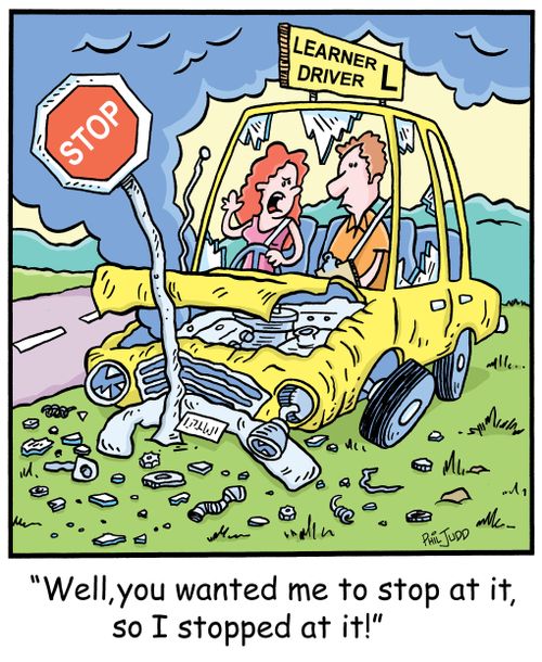 'Well, you wanted me to stop at it, so I stopped at it!'
