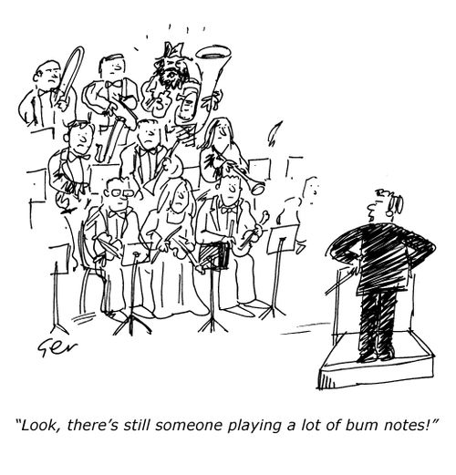 'There's still someone playing a lot of bum notes.'