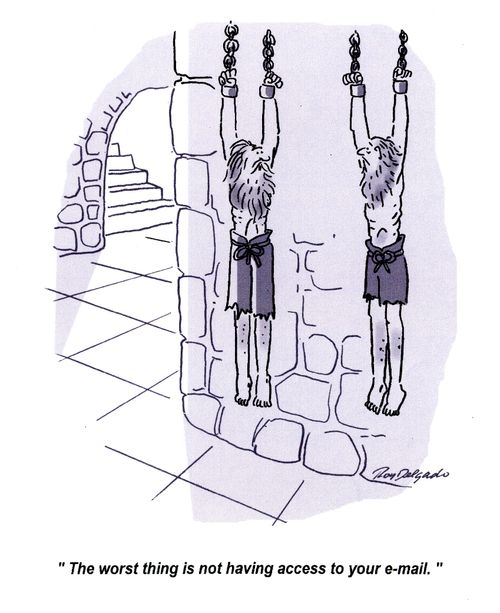 'The worst thing is not having access to your e-mail.'