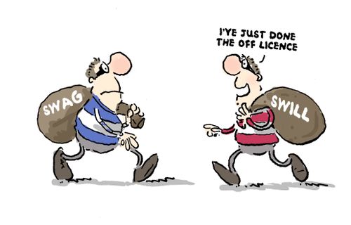 'I've just done the off license.'