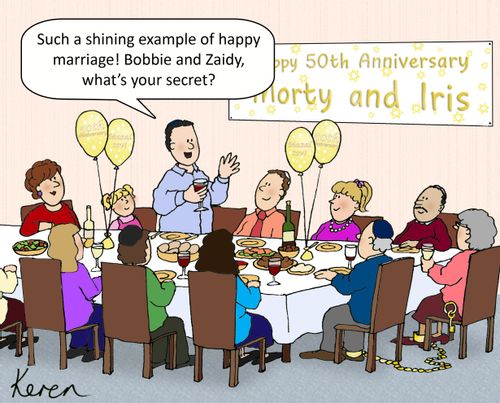 'Such a shining example of happy marraige! Bobbie and Zaidy, what's your secret?'