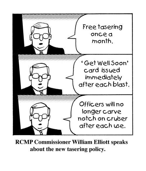 RCMP Commissioner William Elliott speaks about the new tasering policy.