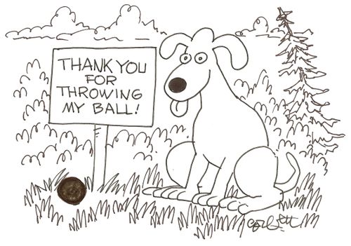 Thank you for throwing my ball!