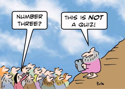 'Number three?', 'This is NOT a quiz!'