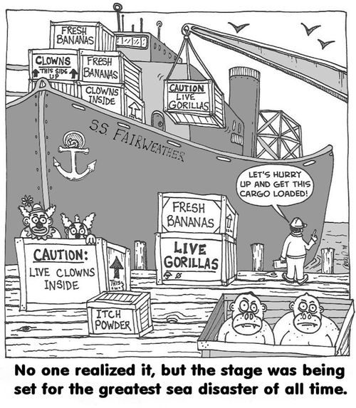 No one realized it, but the stage was being set for the greatest sea disaster of all time.