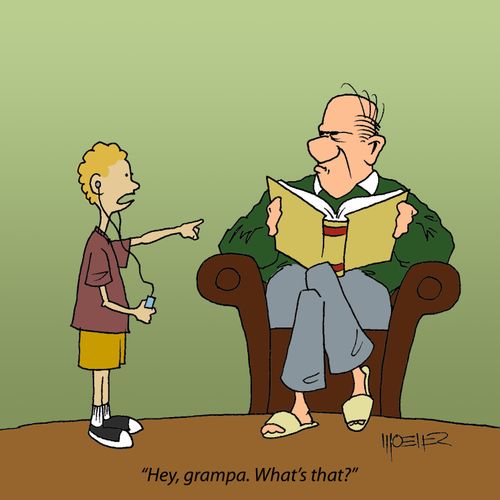 'Hey, grampa. What's that?'