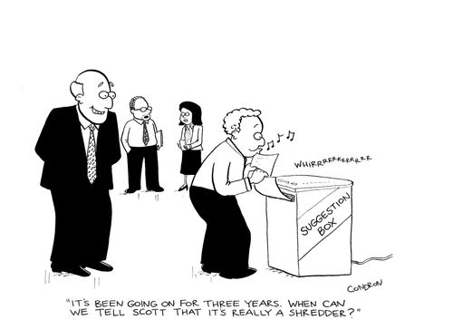 'It's been going on for three years. When can we tell Scott it's really a shredder?'