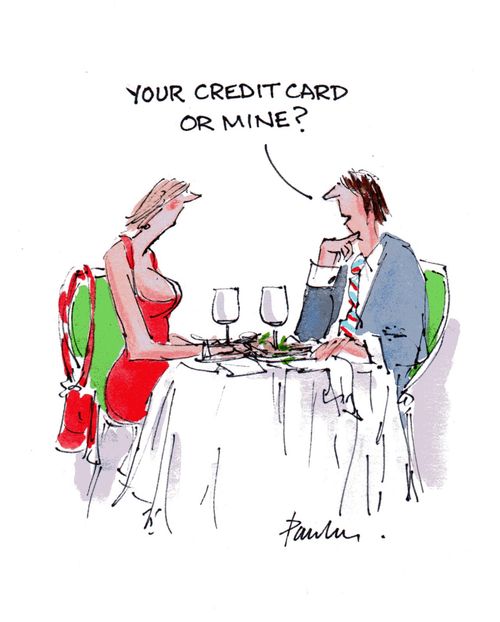 'Your credit card or mine?'