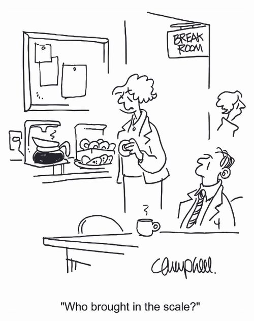 'Who brought in the scale?'