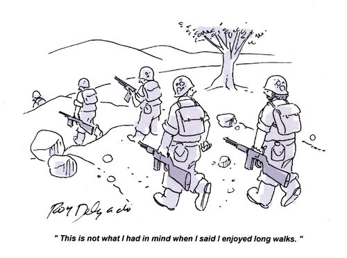 'This is not what I had in mind when I said I enjoyed long walks.'