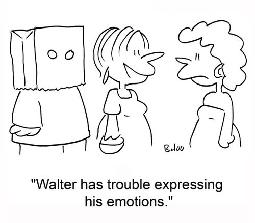 'Walter has trouble expressing his emotions.'
