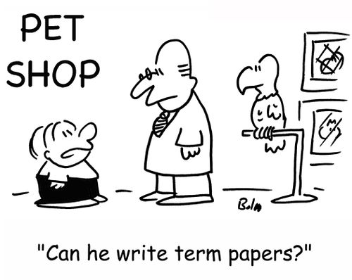 'Can he write term papers?'