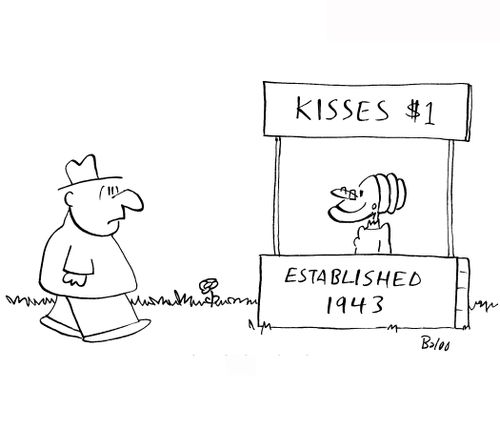 Kisses $1 established 1943.