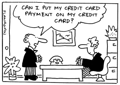 'Can I put my credit card payment on my credit card?'