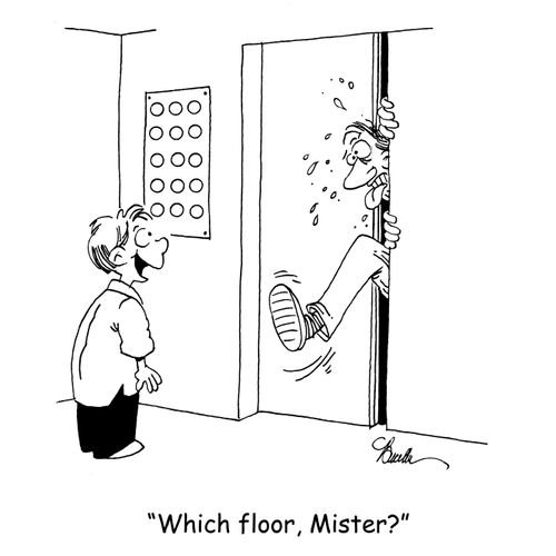 'Which floor, Mister?'