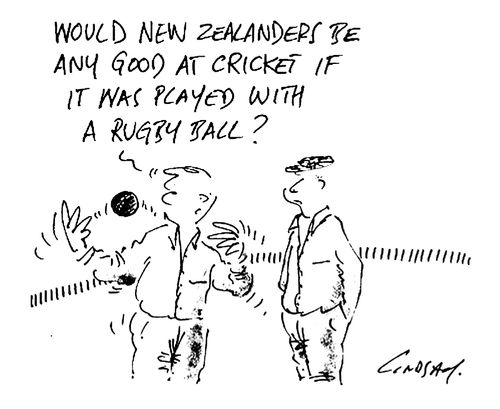'Would New Zealanders be any good at cricket if it was played with a rugby ball?'