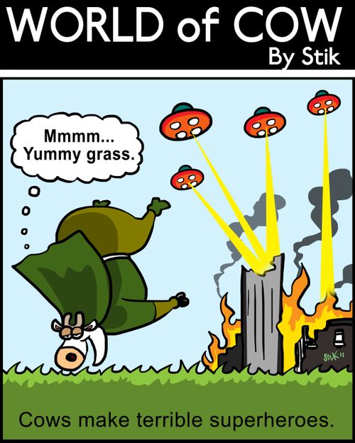 Cows make terrible superheroes