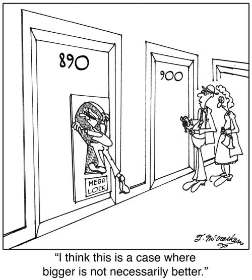 'I think this is a case where bigger is not necessarily better.'