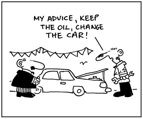 'My advice, keep the oil, change the car.'