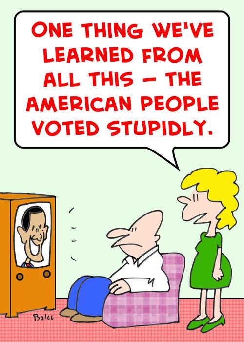 'One thing we've learned from all this -- the American people voted stupidly.'