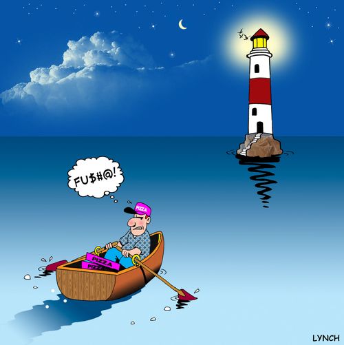 Lighthouse pizza deliveries.