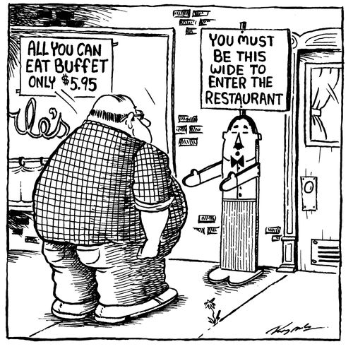 You must be this wide to enter the restaurant.