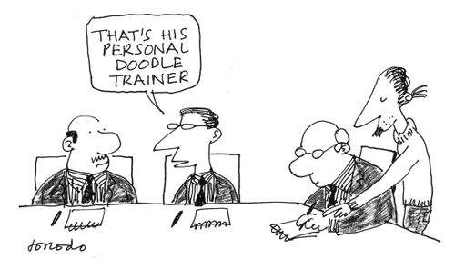 "That's his personal doodle trainer."