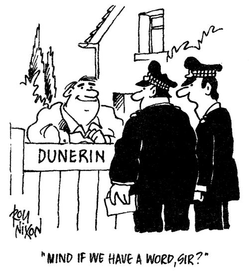 "Mind if we have a word, Sir?"