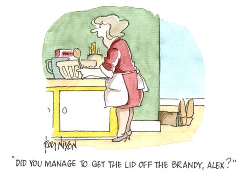 "Did you manage to get the lid off the brandy, Alex?"