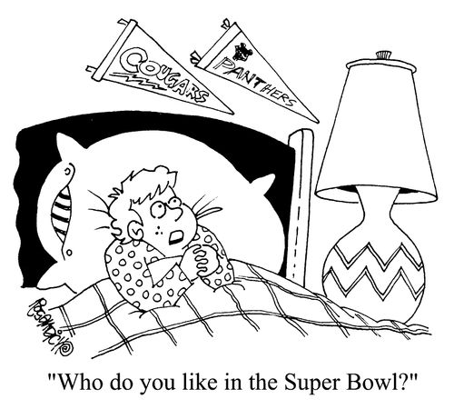 "Who do you like in the super bowl?"