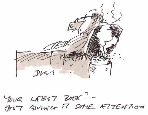 'Your Latest Book? Just giving it some attention'
