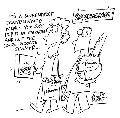 "It's a supermarket convenience meal, you just pop it in the oven and let the local grocer simmer"