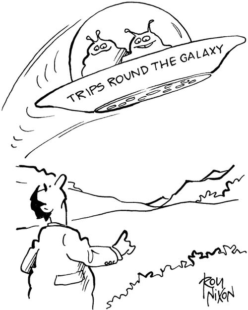 Flying saucer - Trips round the galaxy