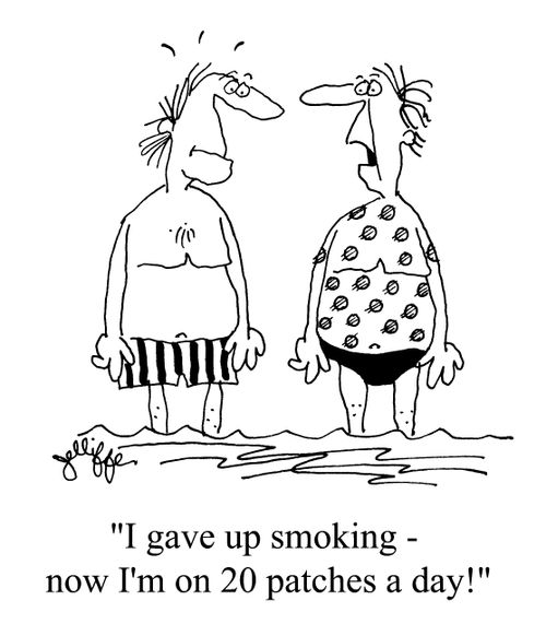 'I gave up smoking - now I'm on 20 patches a day!'