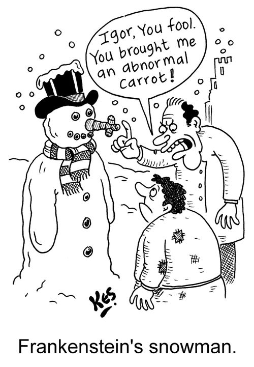 Frankenstein's snowman.