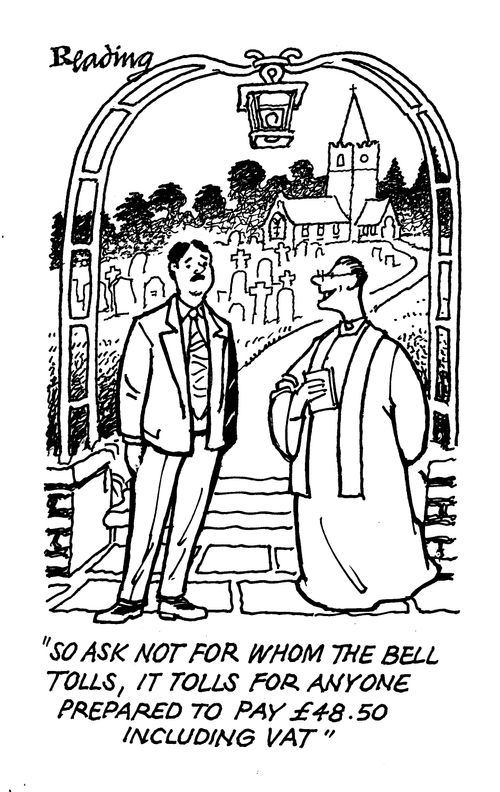 'So ask not for whom the bell tolls, it tolls for anyone prepared to pay ?48.50 including VAT.'