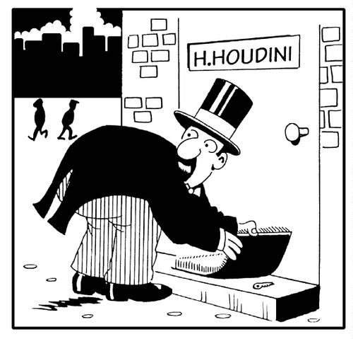 H. Houdini's house (key under doormat).