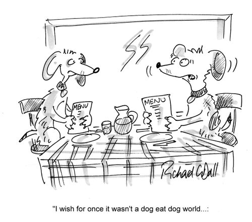 "I wish for once it wasn't a dog eat dog world..."
