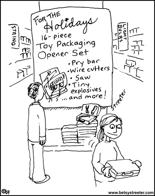 Holiday package opening set.