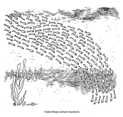 'I hate these school reunions.'