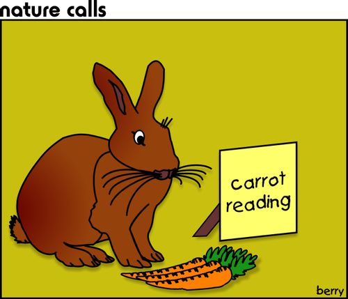 Carrot reading.