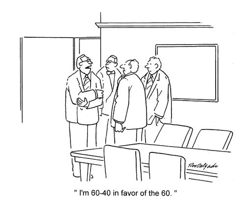 'I'm 60-40 in favor of the 60.'