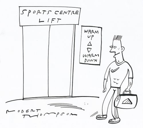 Sports centre lift.