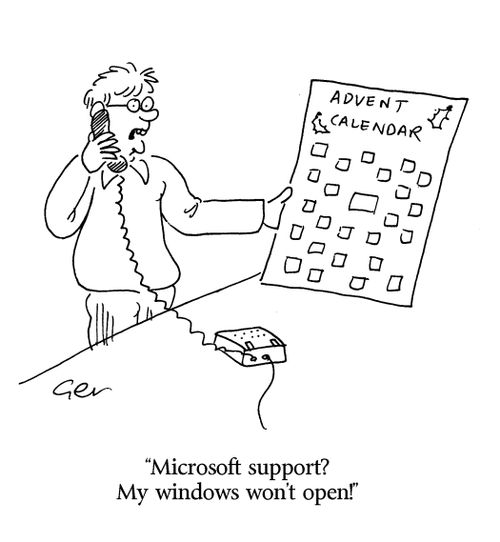 'Microsoft support - my windows won't open.'