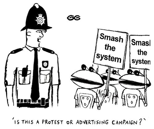 'Is this a protest or advertising campaign'