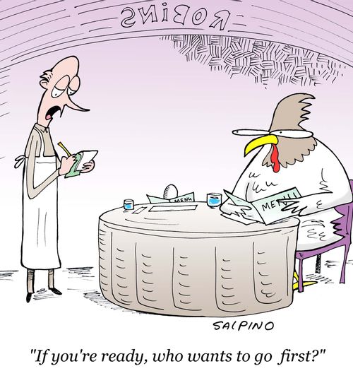 'If you're ready, who wants to go first?'